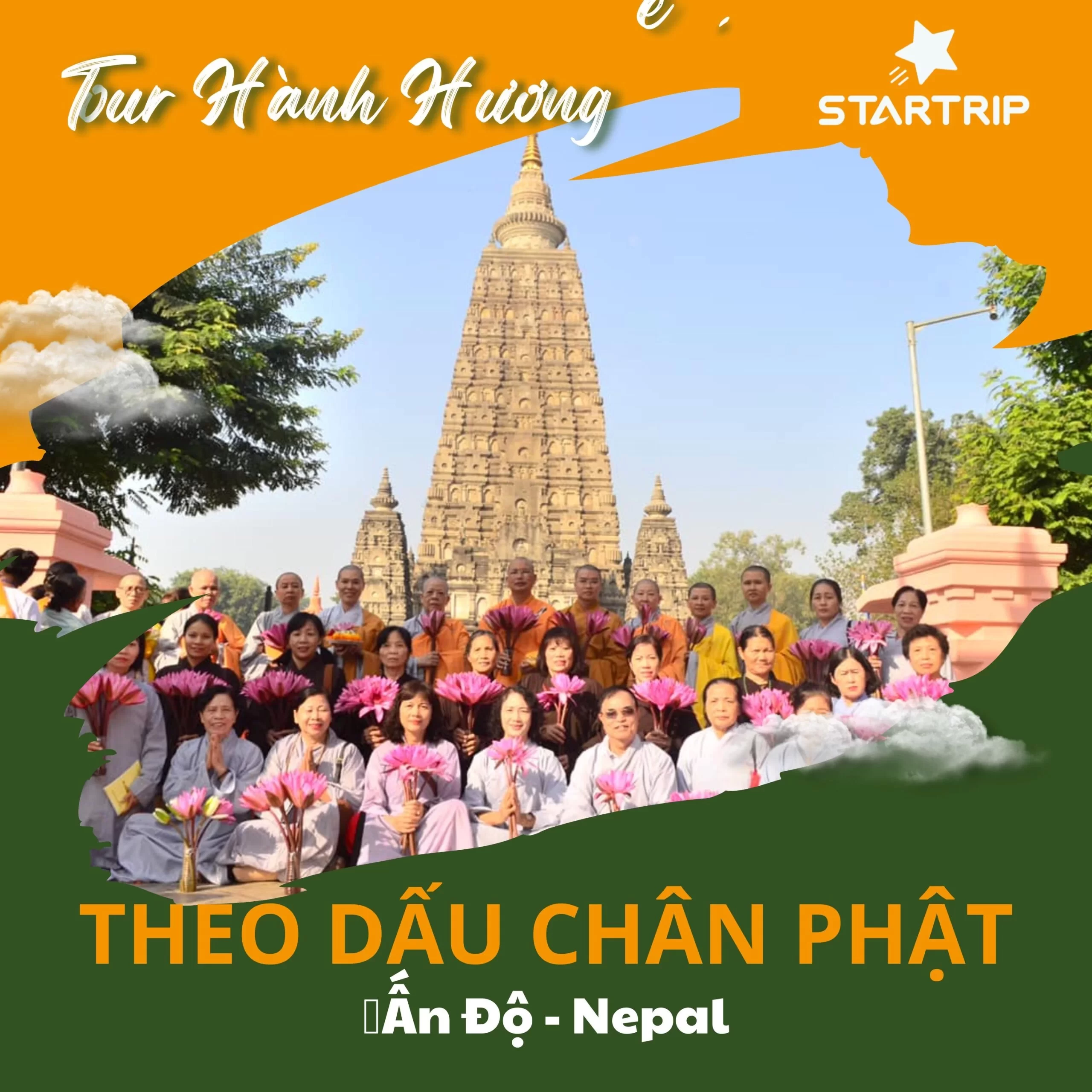 Tour hành hương Ấn Độ – Nepal (10 ngày 9 đêm) – Theo dấu chân Phật